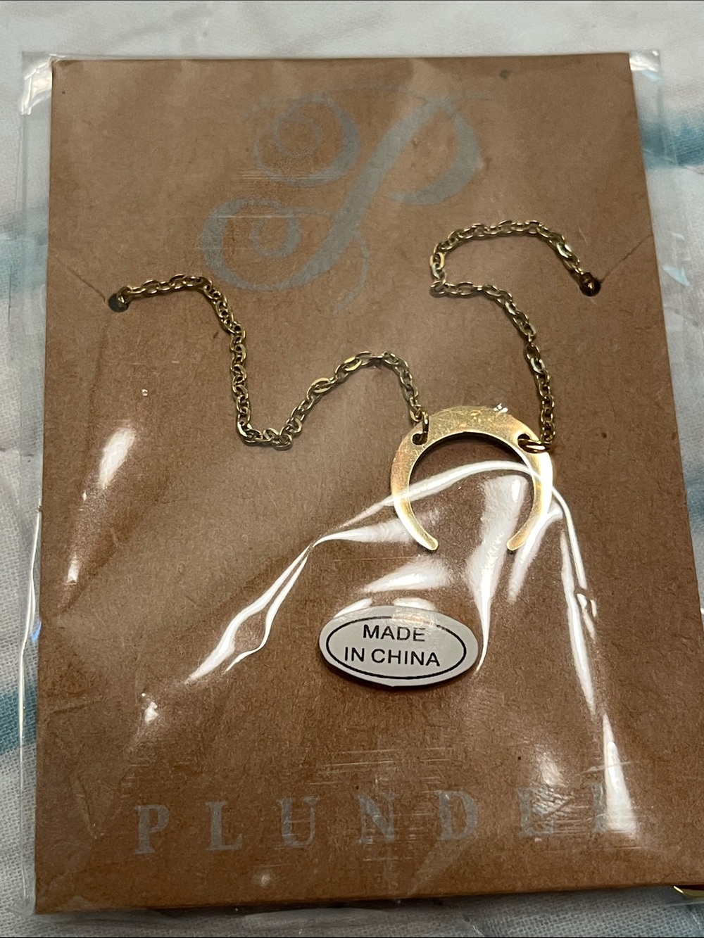 Plunder Gold Ring Pendant Necklace with Matching Gold Bangle